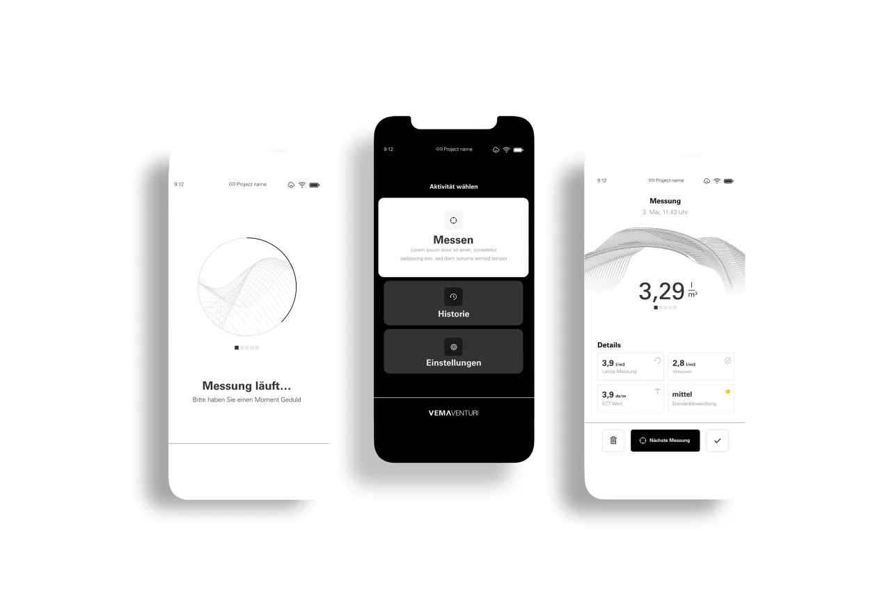Mobile design mockup for VemaVenturi.